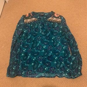 Vintage style Keyhole blouse